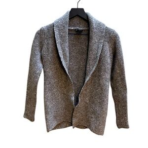 Theory cashmere blend knit Gray Open Front Cardigan size small